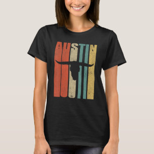 Retro 70s Austin T-Shirt Vintage Longhorn Silhouet