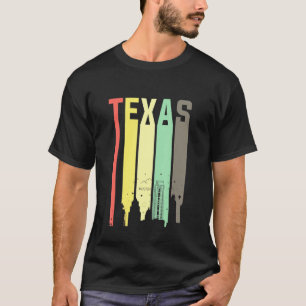 Retro 70s Austin Texas City Skyline Hometown Love T-Shirt
