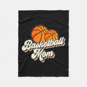 Retro 70s basketball mom cute player mama team spo fleece blanket