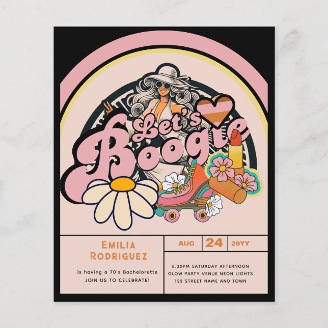 Retro 70s Boogie Disco Dancing Bridal Bachelorette (Front)