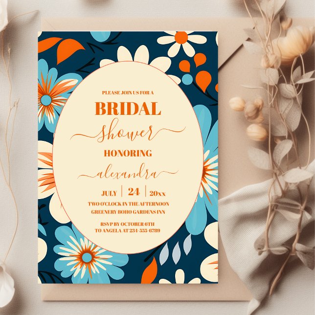 Retro 70s Bridal Shower Invitation (Creator Uploaded)