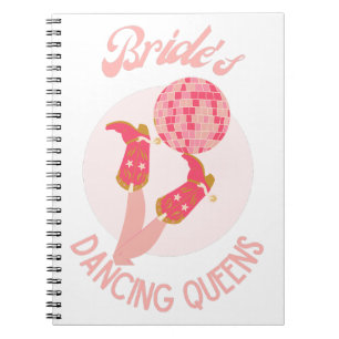 Retro 70s Bride’s Dancing Queens Bachelorette Notebook