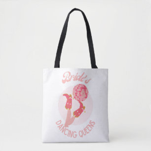 Retro 70s Bride’s Dancing Queens Bachelorette Tote Bag