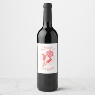 Retro 70s Bride’s Last Disco Bachelorette Party Wine Label