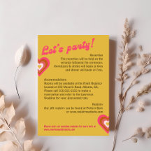 Retro 70's Bright Yellow, Orange, Pink Wedding