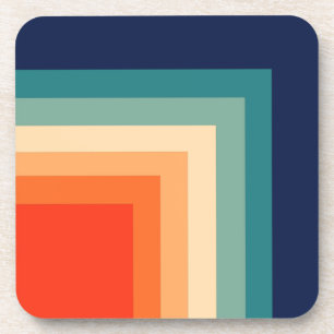 Retro 70s Colour Palette Throw Pillow Coaster