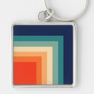 Retro 70s Colour Pallet Key Ring