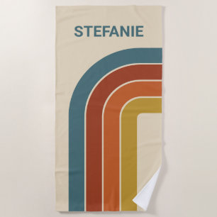 Retro 70s Curve Beach Towel