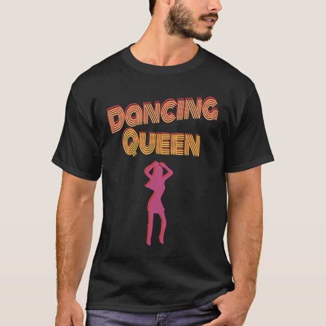 Retro 70's Dancing Queen Disco T-Shirt (Front)