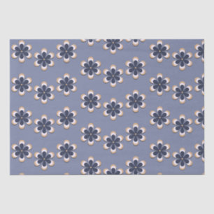 Retro 70's Flower Power in Todays Colors Bride Tissue Paper