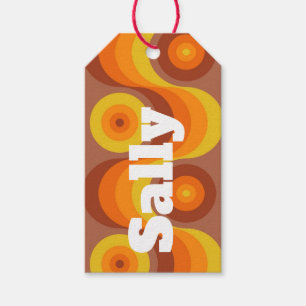 Retro 70s Funky Personnalised Gift Tags