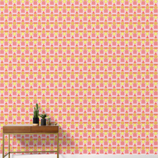 Retro 70s geometric shapes wallpaper