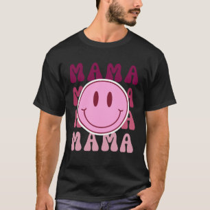 Retro 70s Graphic Mama Smile Face Groovy Style T-Shirt