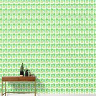Retro 70s green geo shapes restful wallpaper