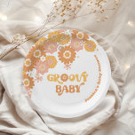 Retro 70s groovy baby shower napkins paper plate<br><div class="desc">Retro 70s groovy baby shower napkins Paper Plates
Matching items are available.</div>