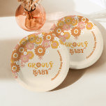 Retro 70s groovy baby shower napkins paper plates<br><div class="desc">Retro 70s groovy baby shower napkins Paper Plates
Matching items are available.</div>