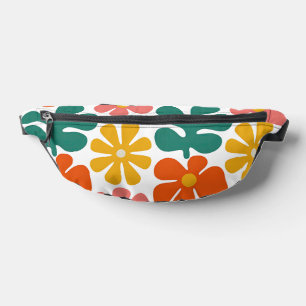 Retro 70s Groovy Folk Art Floral Pattern Bum Bags