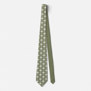 Retro 70s Groovy Green Wedding Tie