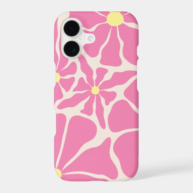 Retro 70s Groovy Pink Floral (Back)