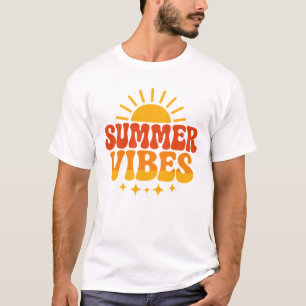 Retro 70s Groovy Summer Vibes Sunshine T-Shirt