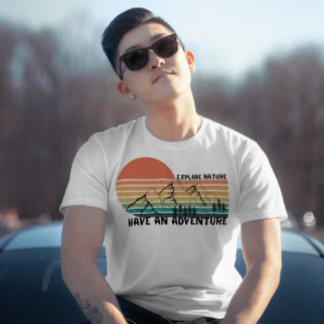 Retro 70s Hiking Explore nature have an adventure T-Shirt
