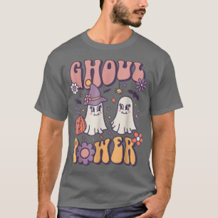 Retro 70s Hippie Ghosts Ghoul Power Halloween T-Shirt