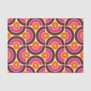 Retro 70s Mid Mod Geometric Pattern Tissue Paper