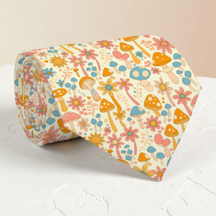 Retro 70s Mushroom Classic Custom Necktie