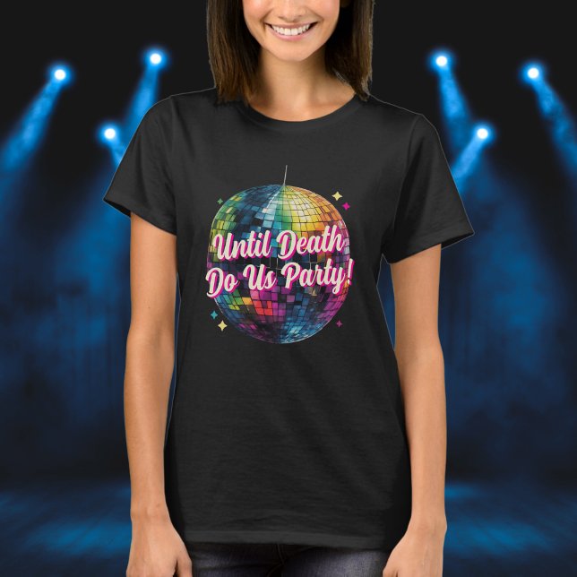 Retro 70's Party Disco Ball Sparkle Glam Wedding  T-Shirt (Creator Uploaded)