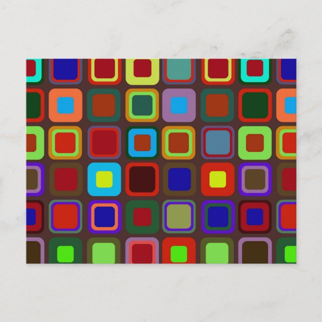 Retro 70s Pattern Postcard (Front)