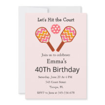 Retro 70s Pickleball Birthday Invitation