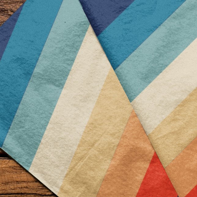 Retro 70s Stripes Groovy  Tissue Paper (Creator Uploaded)