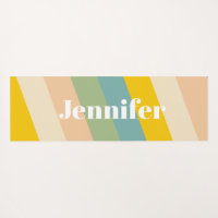 Retro 70s Stripes Personalised name Pastel