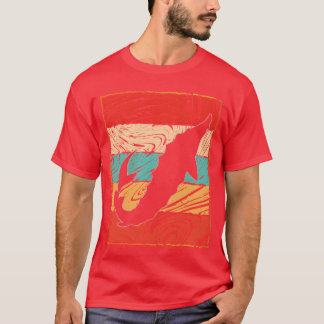 Retro 70s Sturgeon Sunset Vintage Silhouetteee fun T-Shirt