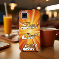 Retro 70s Style Orange Sunrays "Don't Call Me"