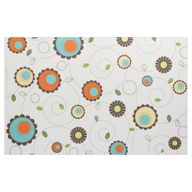 Retro 70s Style Pattern Fabric (Yard)