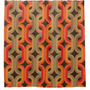 Retro 70s style Shower curtain