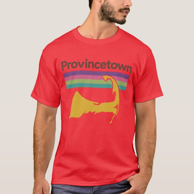 Retro 70s-style souvenir Provincetown T-Shirt (Front)