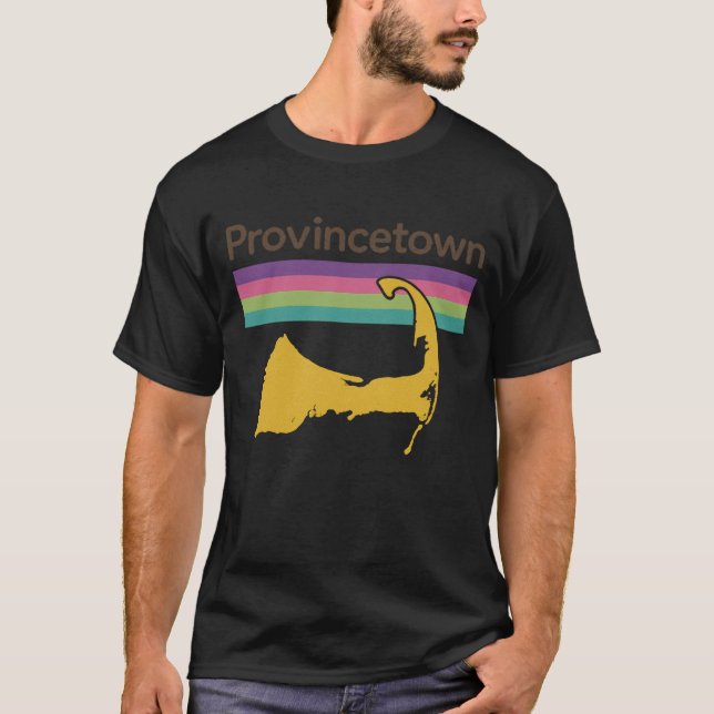 Retro 70s-style souvenir Provincetown T-Shirt (Front)