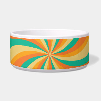 Retro 70s Sunburst Colourful Background