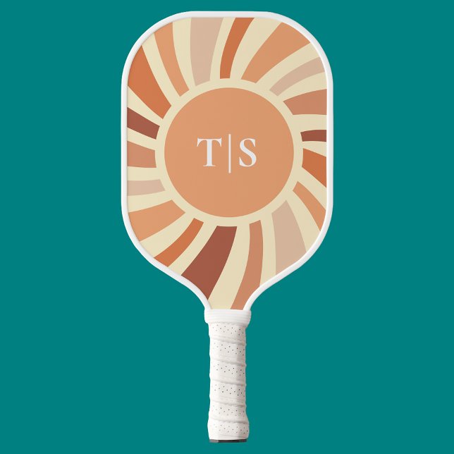 Retro 70s Sunburst Monogram Pickleball Paddle (Retro 70s Sunburst Monogram Pickleball Paddle
)