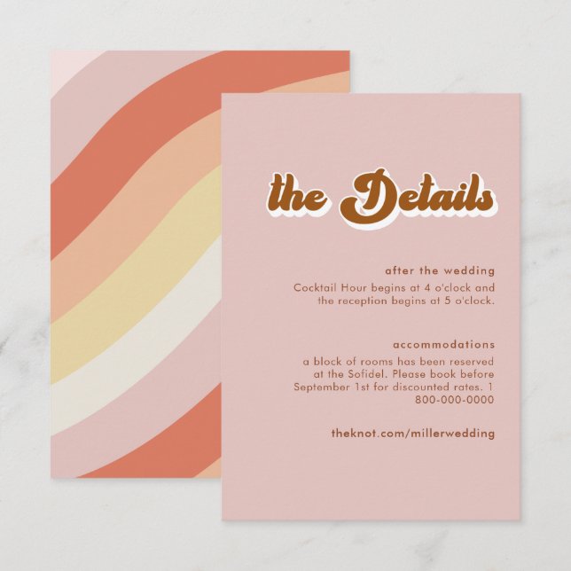 Retro 70s Terracotta Details Enclosure Card (Front/Back)