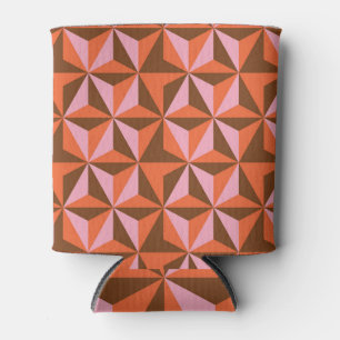 Retro 70's: Vintage Pattern Background Can Cooler