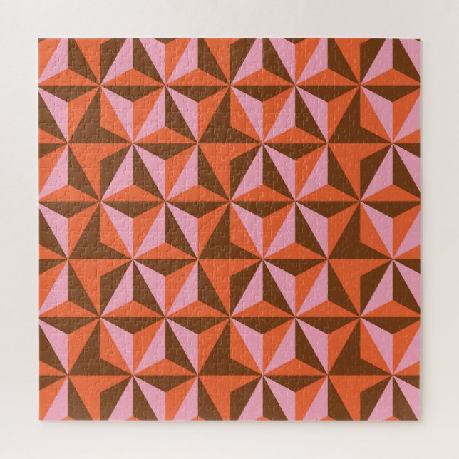 Retro 70's: Vintage Pattern Background Jigsaw Puzzle (Vertical)