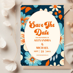 Retro 70s Wedding Save The Date