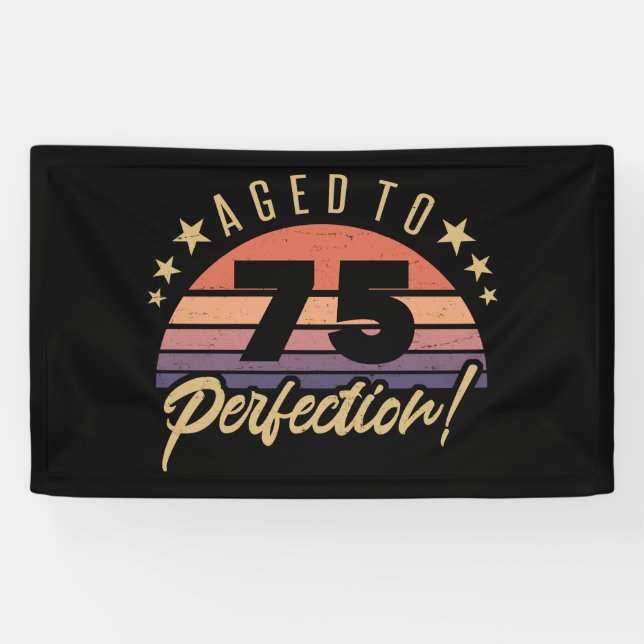 Retro 75th Birthday Humour Banner (Horizontal)