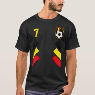 Retro 7 Belgian Football Belgium Soccer Belgium Fl T-Shirt