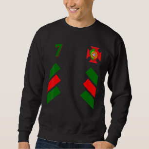 Retro 7 Portuguese Football Portugal Soccer Portug Sweatshirt