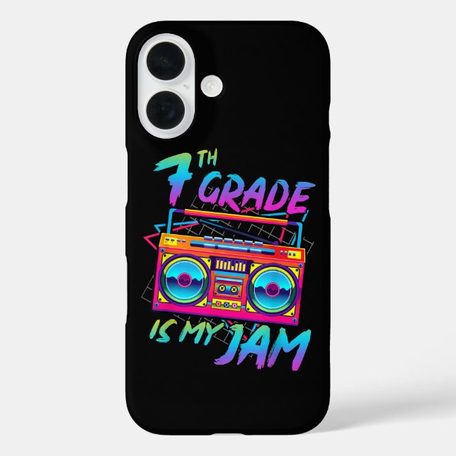Retro 80s 7th Grade Is My Jam Back To School Case-Mate iPhone Case (Back)