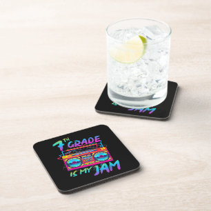 Retro 80s 7th Grade Is My Jam Back To School Coaster